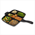 New design rectangle Cast Iron Skillet for 5 kinds food